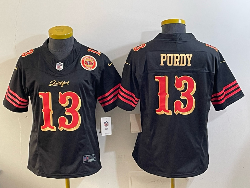 Youth 2026 San Francisco 49ers #13 Purdy black Nike Limited NFL Jersey 0414300->youth nfl jersey->Youth Jersey